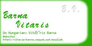 barna vitaris business card